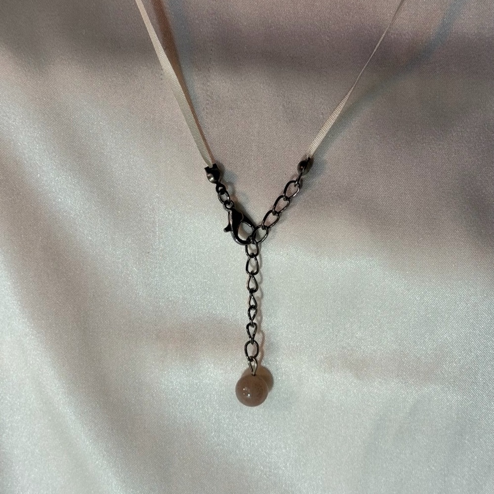 Beautiful grey sunstone necklace